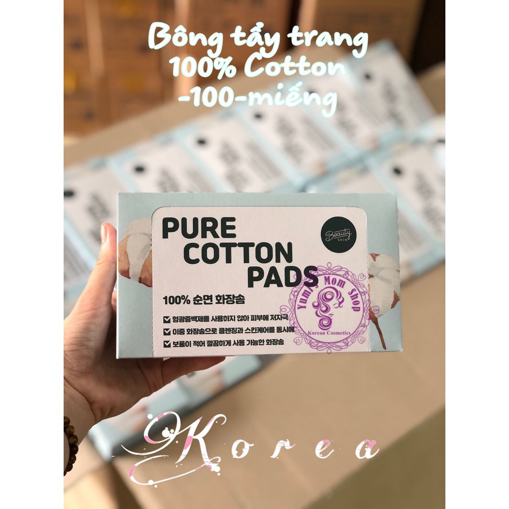 Bông tẩy trang Beauty Skin Pure Cotton pads (100 miếng)