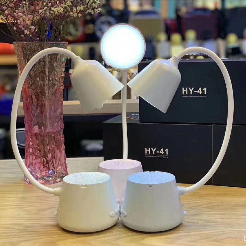 Máy Nghe Nhạc Bulutooth Mini Để Bàn HY-41 5IN1 KIÊM ĐÈN HỌC ĐÈN NGỦ Loa Bluetooth Cute Giá Rẻ