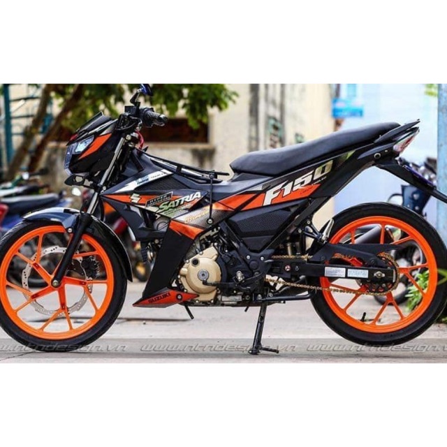 Tem rời Satria Fi Crom đỏ đen 3 lớp cao cấp