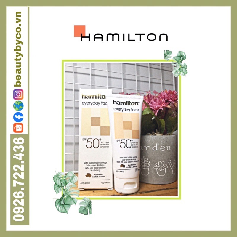 Kem chống nắng Hamilton chống nắng phổ rộng da treatment spf50+ UVA/UVB (Nội địa Úc)