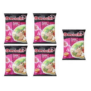 Combo 5 gói Mì Khoai Tây Omachi Sườn hầm ngủ quả 80G/gói (đóng gói lẻ)