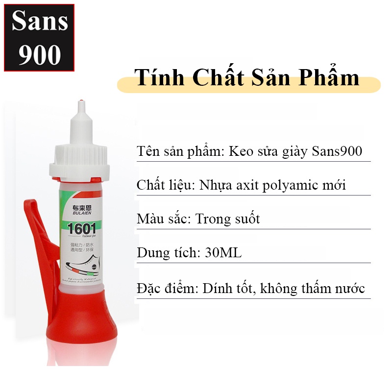 Keo dán giày Sans900 dính đồ da giầy đa năng tiện dụng