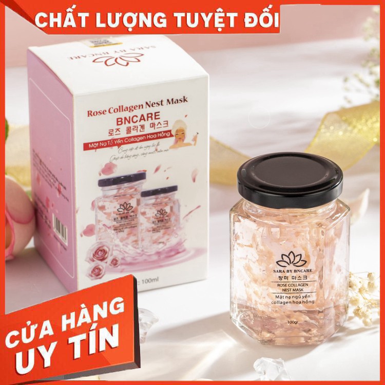 Mặt Nạ Tổ Yến Tươi Collagen Hoa Hồng