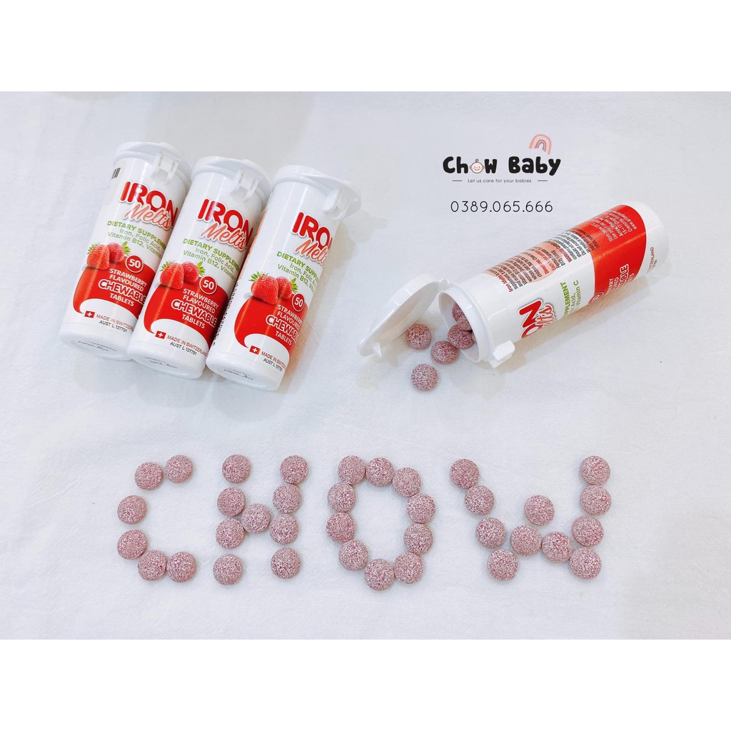 Sắt ngậm Iron melts vị dâu