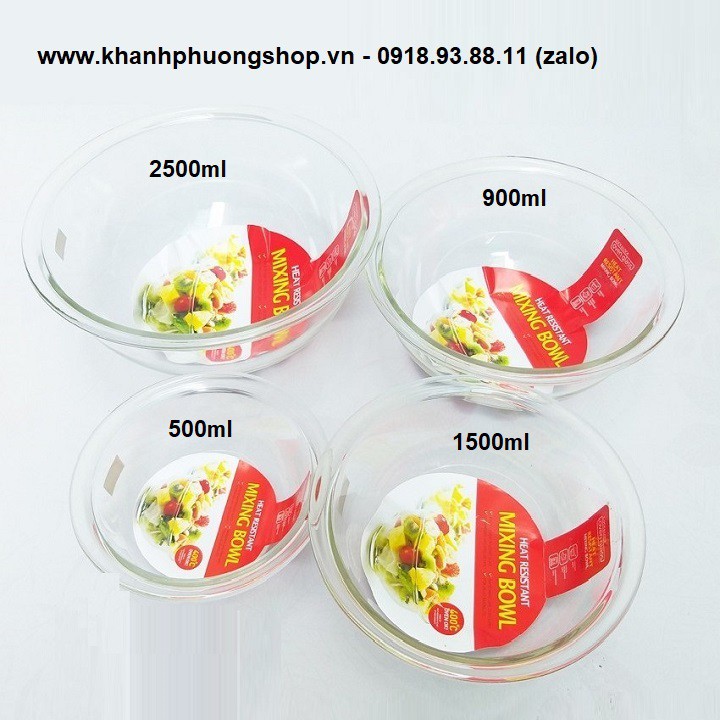 Tô trộn thủy tinh lock&lock - tô thủy tinh chịu nhiệt lock&lock