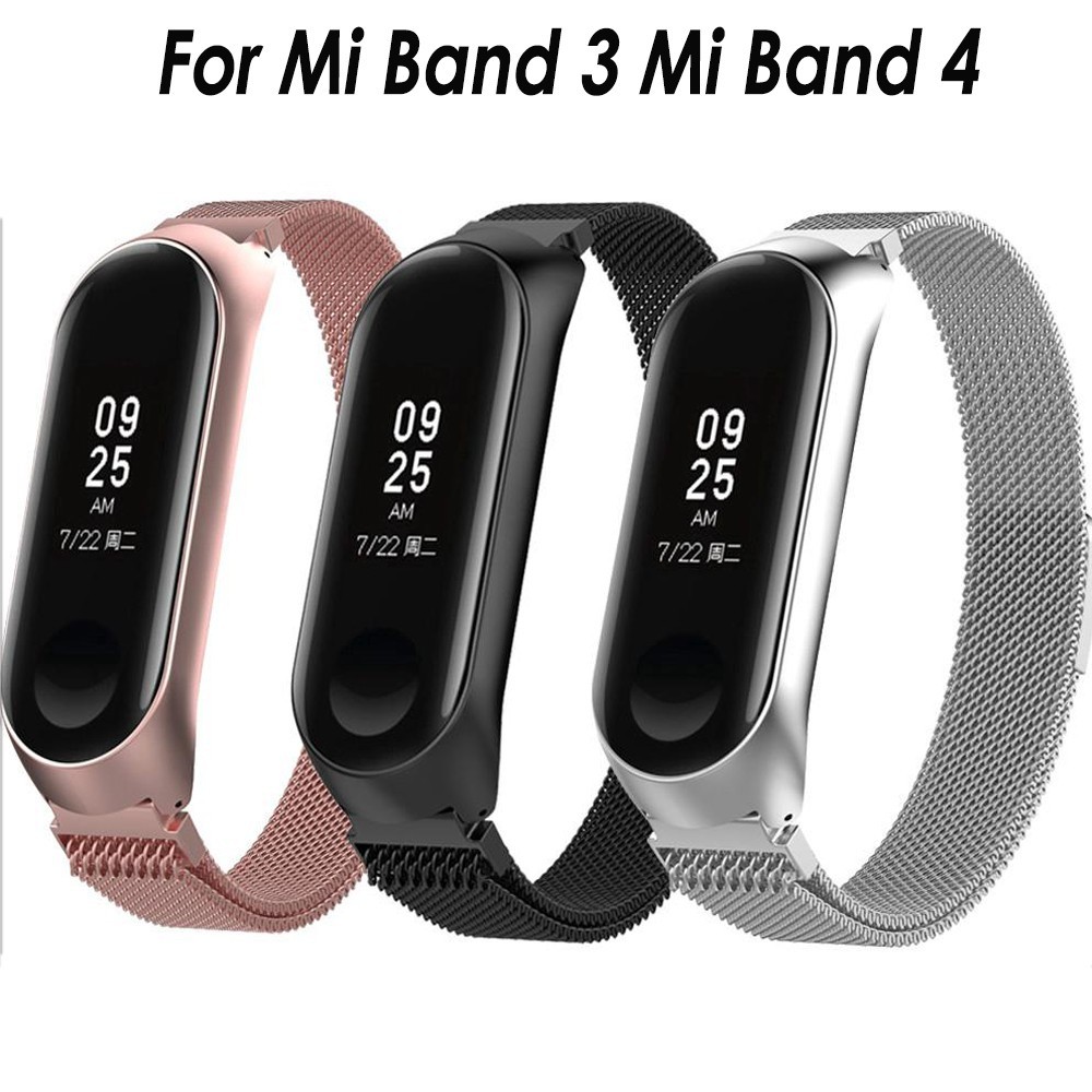 Dây đeo kim loại thay thế cho Xiaomi Mi Band 3 4 độc đáo