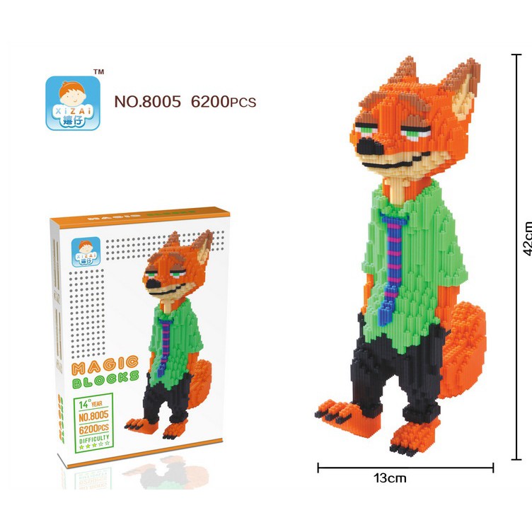 BILEGOX Lego nano XIZAI-8005 6200miếng ghép NLG0031-5