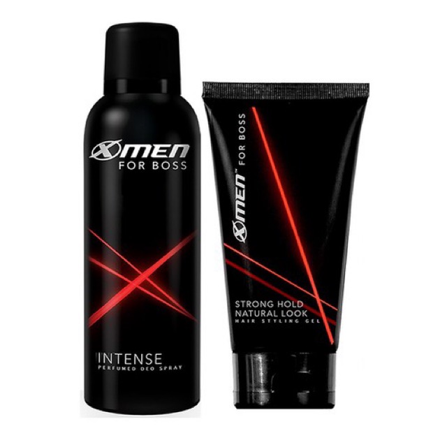 Combo Xịt Toàn Thân X-Men For Boss Intense (150ml) + Gel vuốt tóc Xmen