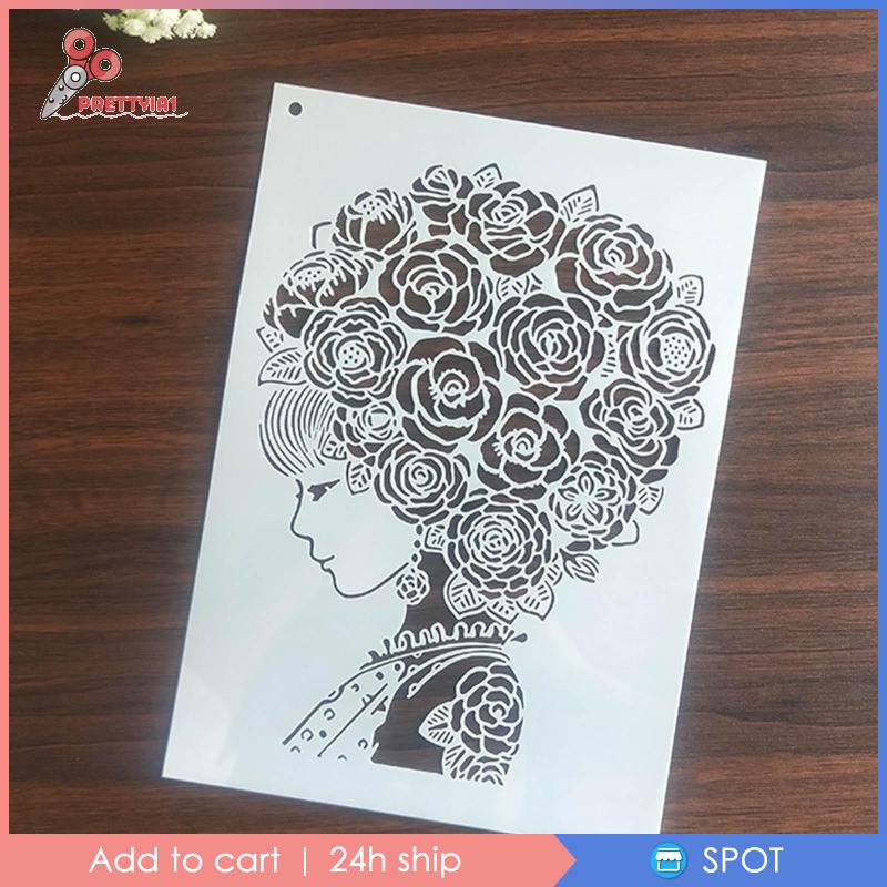 1 Khuôn Vẽ Trang Trí Họa Tiết Mandala Khổ A4 21x29cm