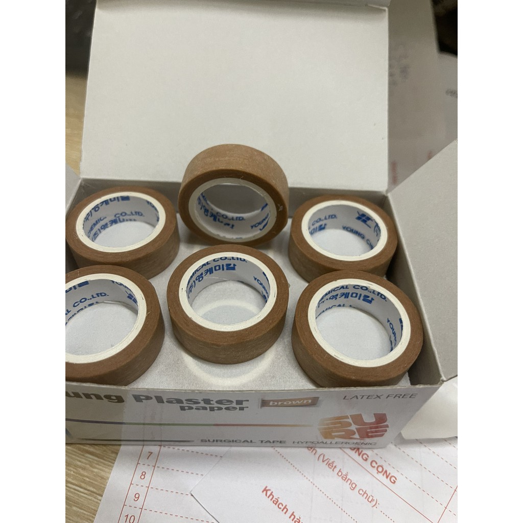 Băng dính giấy nâu Hàn Quốc 1,25cm