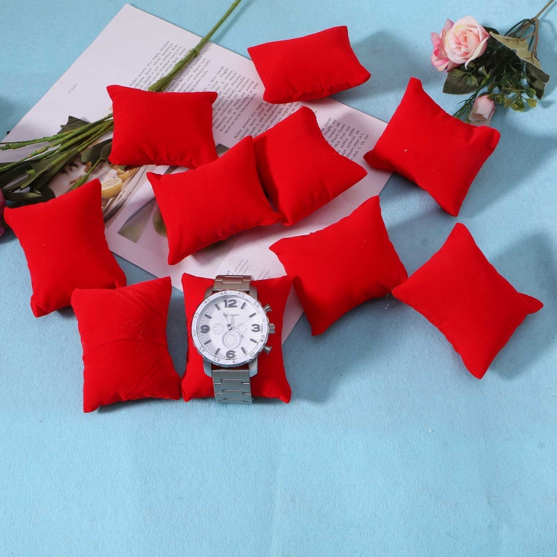 Set 10 Gối Nhung Nhiều Màu Dùng Để Đựng Trang Sức / Đồng Hồ / Vòng Đeo Tay