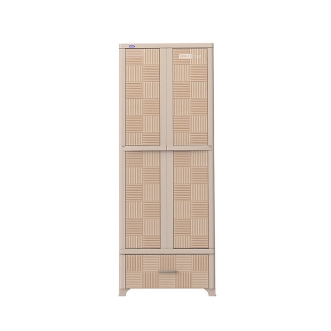 Tủ nhựa Duy Tân Wing L1N - màu kem, xám, trắng. KT (RxSxC): 70 x 50 x 185 cm