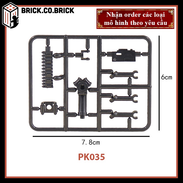 Phụ kiện MOC Army- Vũ Khí Vỉ Súng  - Đồ chơi lắp ráp minifig và non-lego mô hình sáng tạo trang trí quân đội- PK035