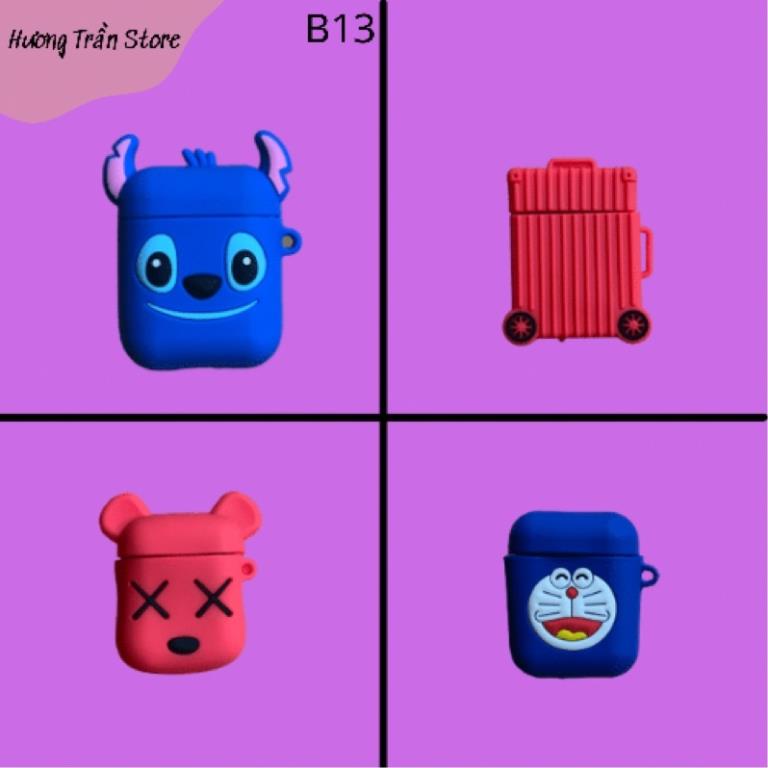 Vỏ Bao Airpod 1 - Airpod 2 silicon dầy   Mẫu Hót trend -  Đựng tai nghe không dây i11 i12 i18 ...TẶNG KÈM MÓC