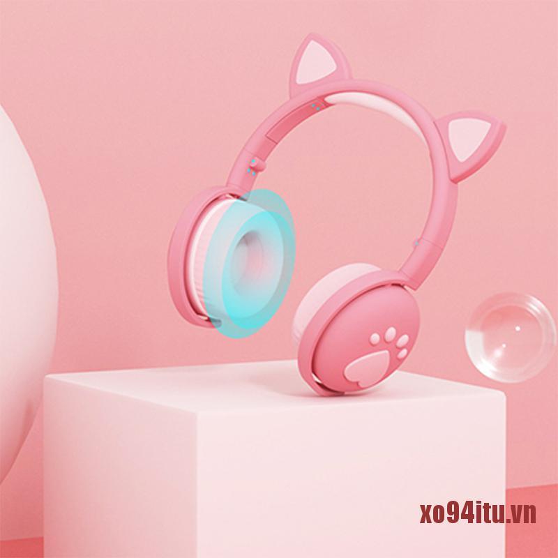 Tai Nghe Bluetooth Phát Sáng Hình Tai Mèo Đáng Yêu Cho Bé | BigBuy360 - bigbuy360.vn