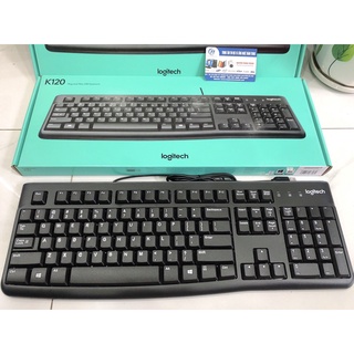 Combo Bộ Phím Chuột Logitech K120 + B100 có dây USB (Đen) – Bảo hành Chính hãng 36 Tháng