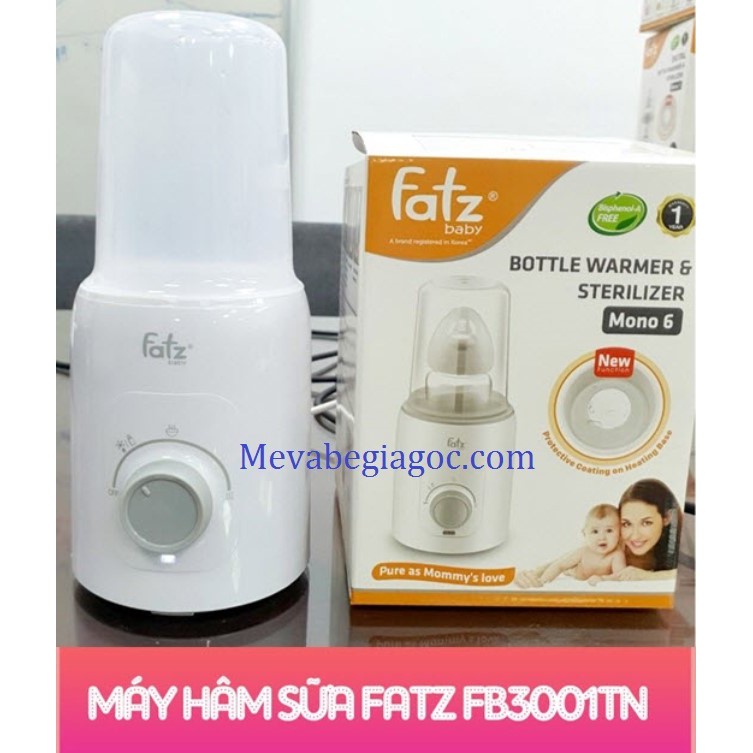 (Phù hợp tất cả các bình sữa) Máy hâm sữa &amp; tiệt trùng Mono 6 - Fatz Fatzbaby FB3001TN (Công nghệ Hàn Quốc)
