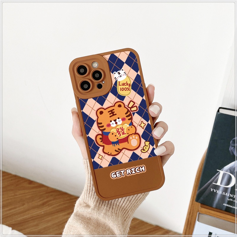 Ốp lưng iphone cạnh vuông lỗ camera tiger luck 6/6splus/7/7plus/8/8plus/x/xr/xs/11/12/13/pro/max/plus/-Sale Sốc D3-2