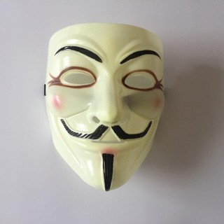 Mặt nạ Hacker mặt nạ Anonymous màu vàng kẻ mắt-g61