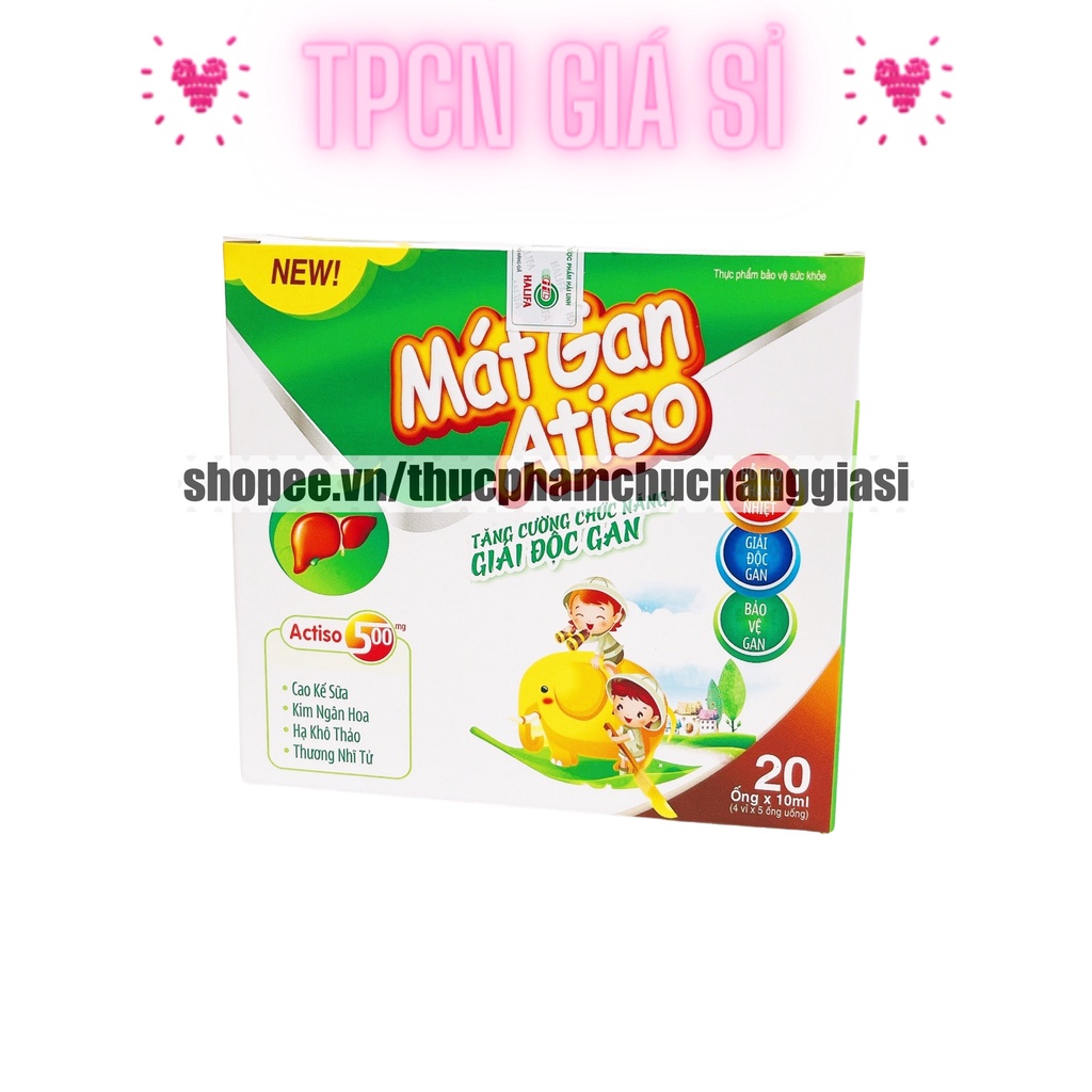 Siro MÁT GAN AITSO cho bé hỗ trợ giải độc gan, giảm rôm sẩy, vàng da,ngứa da – Hộp 20 ống