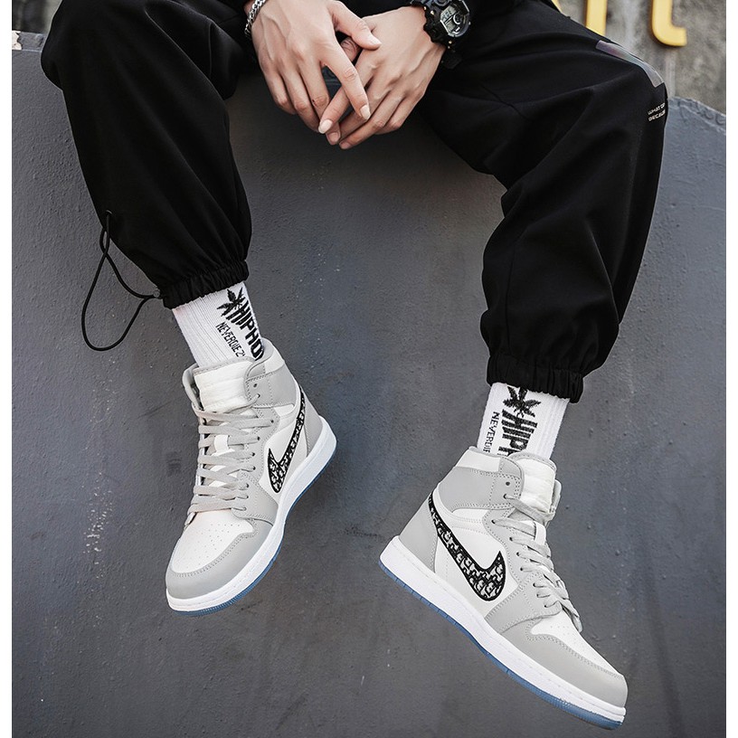 Giày nữ sneaker, giày nữ thể thao bóng rổ cao cổ hot trend 2022 BM006