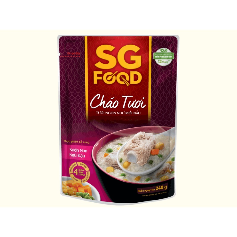 Cháo Tươi Sườn Non & Ngũ Đậu - Sài Gòn Food 240g