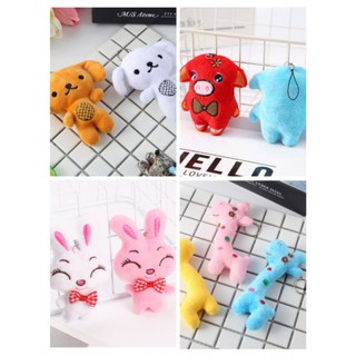 Móc khóa balo mini gấu bông nhiều mẫu size 8-12 cm