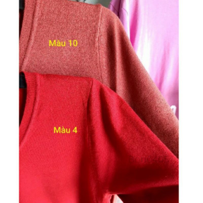 Áo Len Nữ Tay Lỡ Cổ V Tim, Chất Mongtoghi Cực Mềm Mịn. | BigBuy360 - bigbuy360.vn