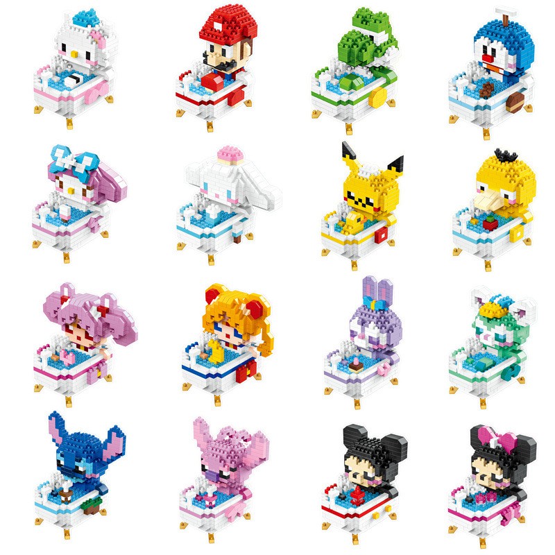 Vfd Mô Hình Đồ Chơi Khối Lắp Ráp Nhân Vật Hoạt Hình stitch Thủy Thủ Mặt Trăng Nhỏ sanrio