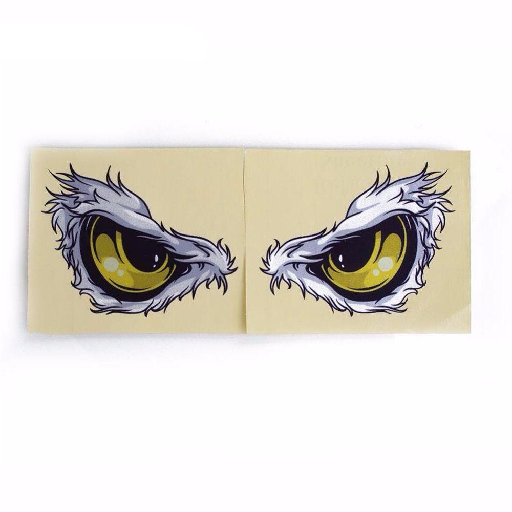 FENDER Miếng Dán Hình Đôi Mắt Nổi 3D Chống Nước Có Thể Tháo Gỡ Trang Trí Gương Chiếu Hậu Xe Hơi VANES1