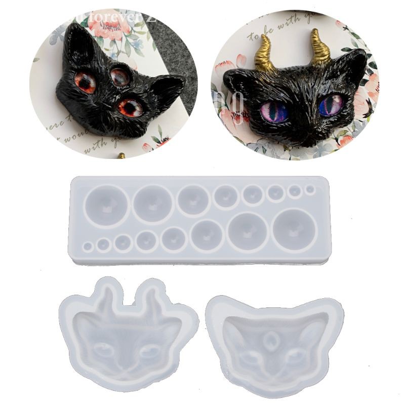 Khuôn Silicone Hình Mắt Mèo Làm Trang Sức