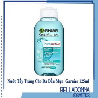 [Chuẩn Auth] Nước Tẩy Trang Cho Da Dầu Mụn Garnier Skin Active Pure Active Micellaire Cleansing Water 125ml