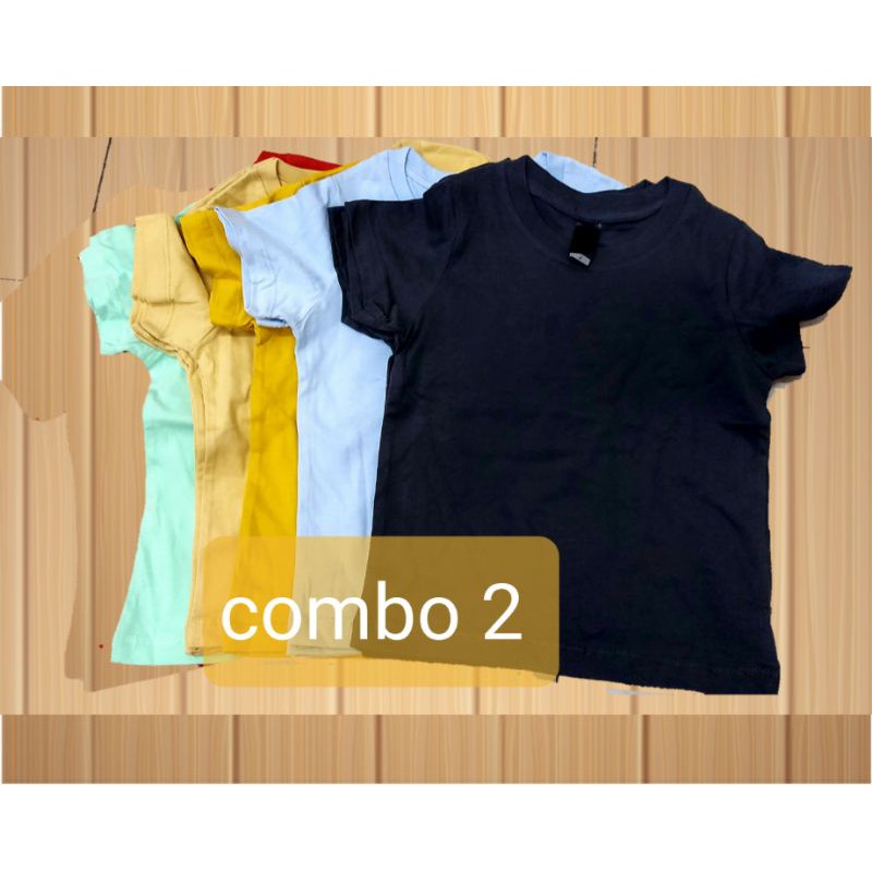 Combo 5 áo thun tre e cotton 100% + tặng 1 đôi tất