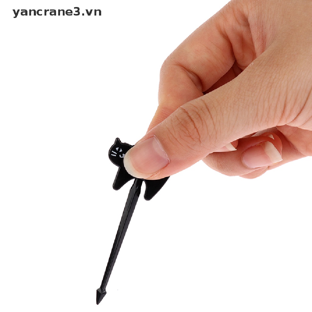 Bộ 6 Nĩa Ăn Trái Cây / Tráng Miệng Mini Họa Tiết Hoạt Hình Phong Cách Halloween Cho Bé {yancrane3.vn}