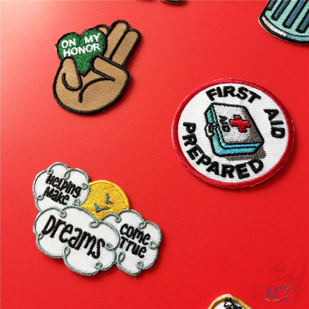 Miếng ủi áo bằng vải thêu hình răng vui nhộn/bảo vệ môi trường