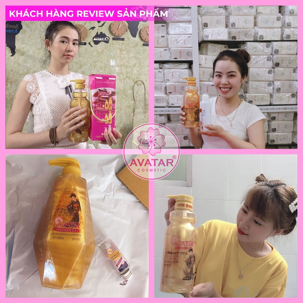 Sữa tắm hương nước hoa 24k Nano Avatar Công nghệ Nano cao cấp Nhật Bản chăm sóc làn da 750ml