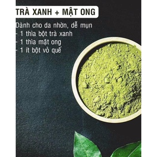 BỘT TRÀ XANH ĐẮP MẶT TRẮNG DA- 100% ORGANIC