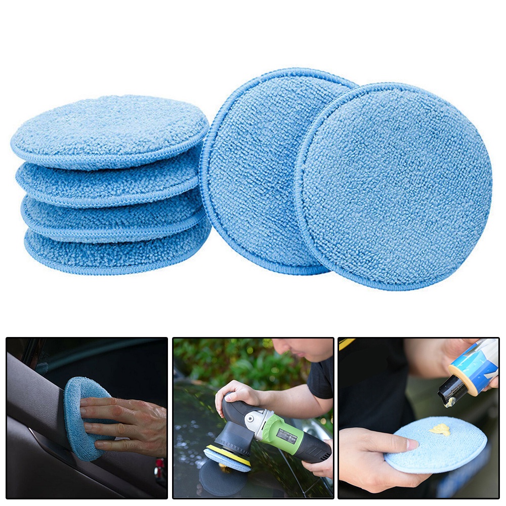1 Miếng bọt biển xỏ ngón tay đánh bóng xe ô tô đường kính 5&quot;