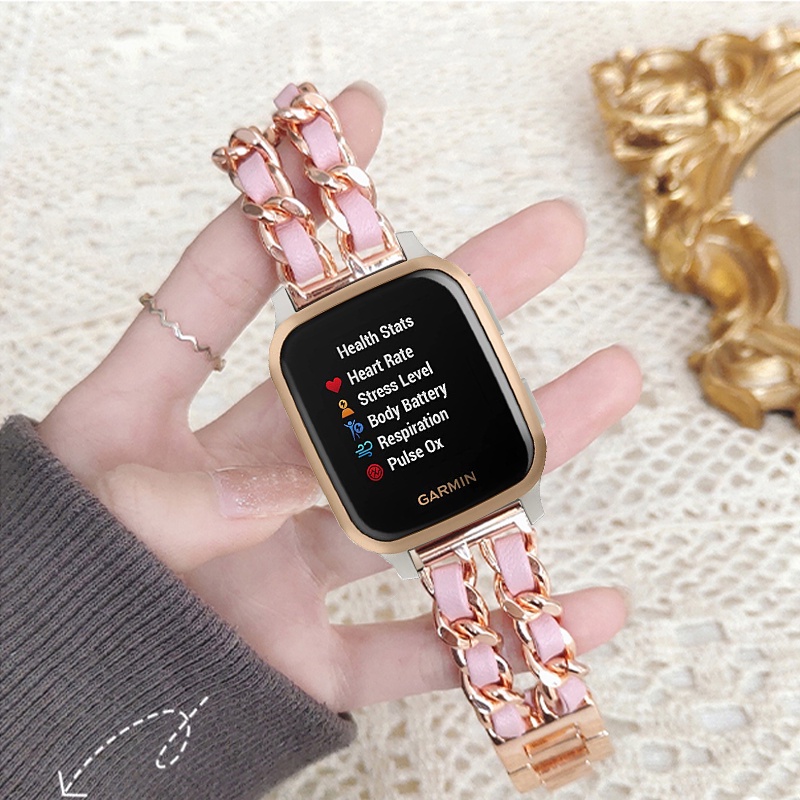 Jansin Dây Đeo Kim Loại Sang Trọng Cho Đồng Hồ Thông Minh Garmin Venu Sq/Sq music smart watch