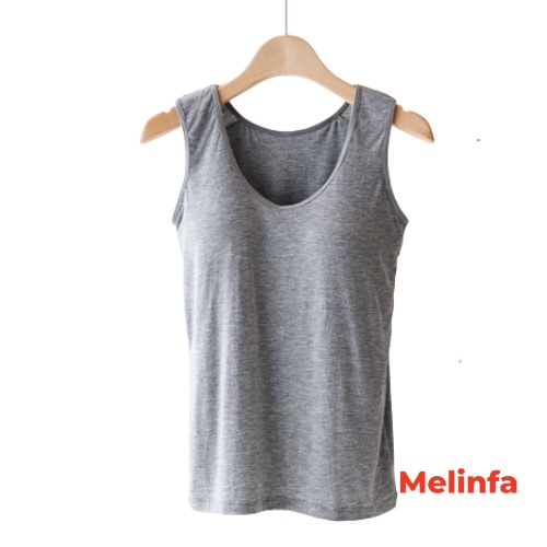 Áo ba lỗ nữ có đệm ngực nâng đỡ vải Viscose (gỗ tự nhiên) mềm mại thoáng mát tự nhiên 100% mã VAA0094