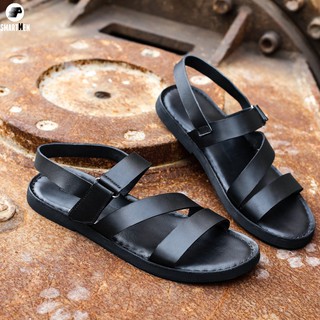 Dép Sandal Da bò SMARTMEN DSM-14 Đen