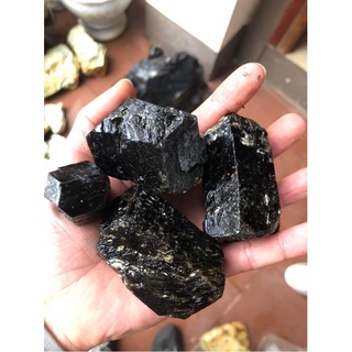 100gr đá thô raw black tourmaline đen