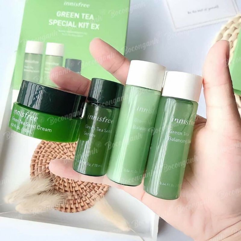 Bộ kit dưỡng da trà xanh Innisfree green tea 4 món (Mẫu 2020)