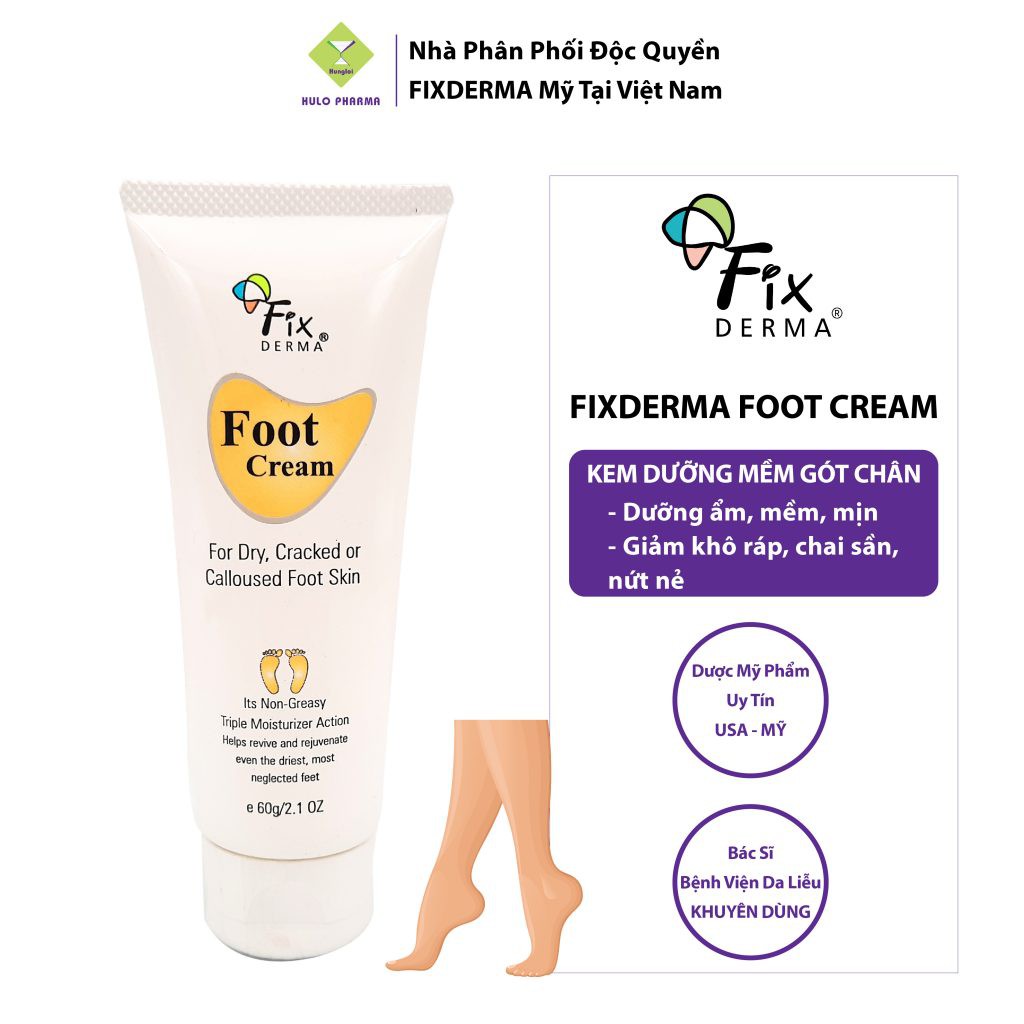 ✅[Chính Hãng] Kem Giảm Nứt Gót Chân - Fixderma Foot Cream, 60g