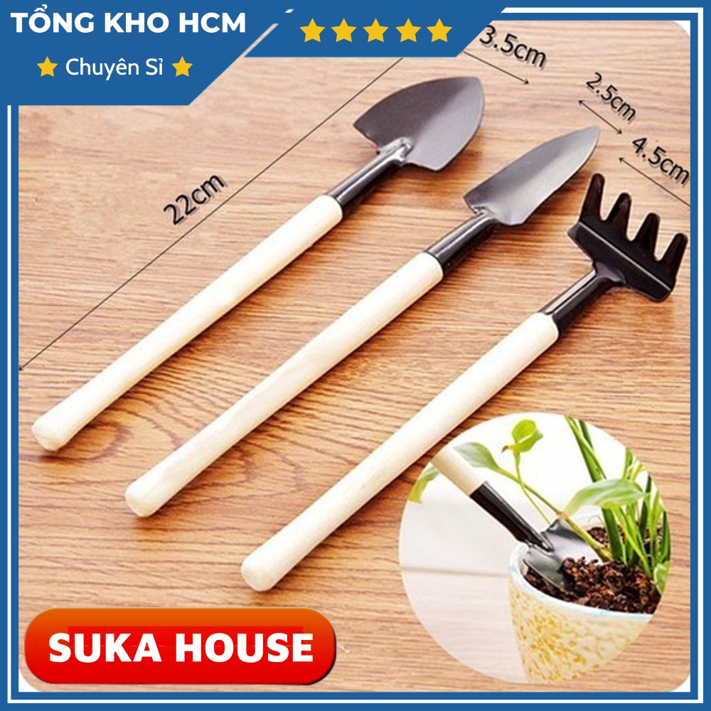 Bộ Cuốc Xẻng Làm Vườn Mini Chậu Cảnh SUKAHOUSE H081