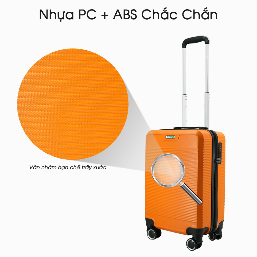 Vali du lịch TRIP P808 size 20inch xách tay lên máy bay bảo hành 5 năm chính hãng, 1 đổi 1 trong 12 tháng