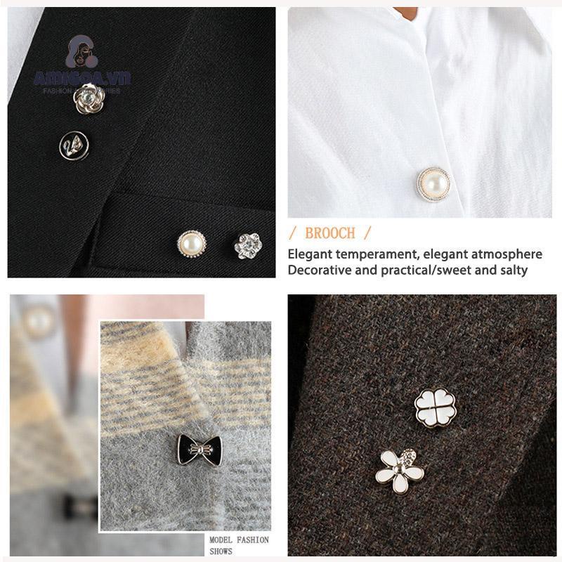 Nút trang trí áo khoác cardigan có thể tháo rời không cần may cho nữ