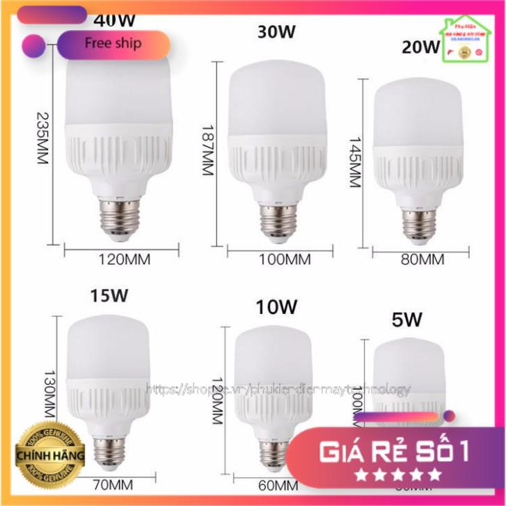 BÓNG ĐÈN LED BÚP TRỤ 5W,10W,15W,20W,TIẾT KIỆM ĐIỆN