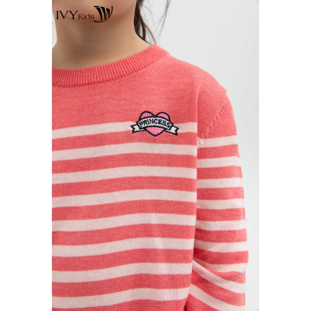 Áo len kẻ ngang Princess bé gái IVY moda MS 58G0780