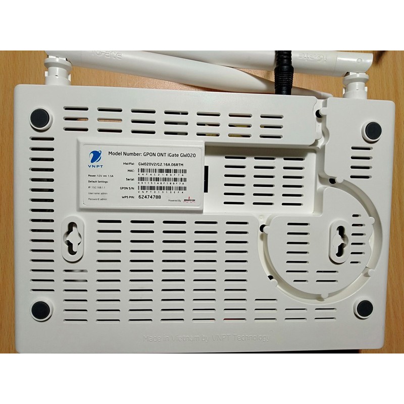 Modem Wifi Quang iGate GW020H,GW020 -GPON 2 Râu - Modem Chính Hãng V.N.P.T (Cũ)